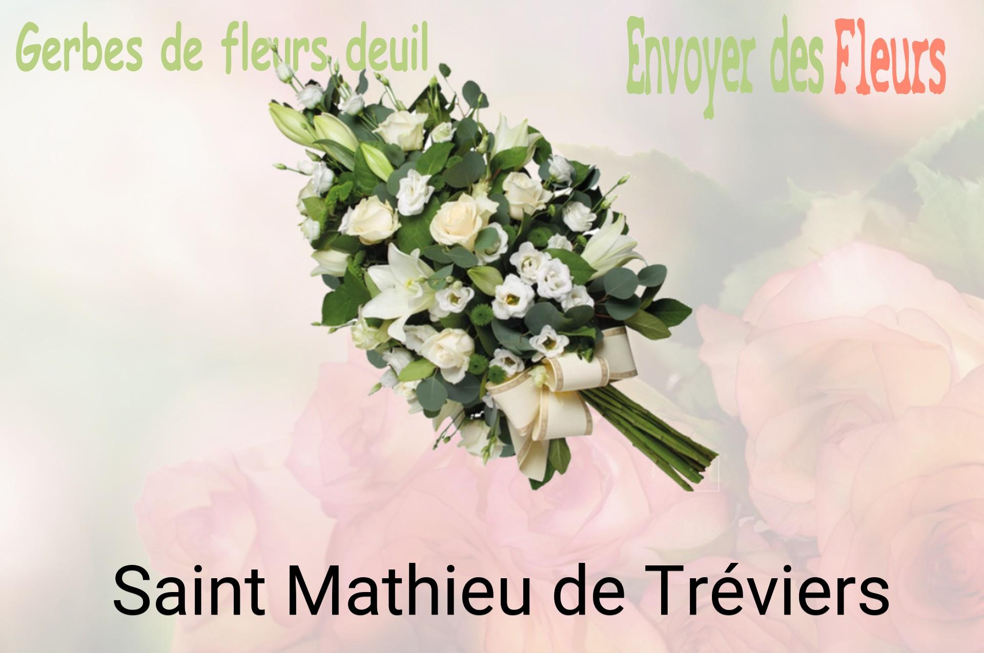 Gerbe de fleurs de deuil livrée à Saint-Mathieu-de-Tréviers